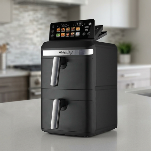 KönigChef XXL 12.4L Double Drawer Air Fryer with FryForce 360° Technology®